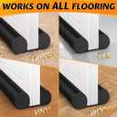 MAXTID Large Door Draft Stopper for Bottom of Door 36 Inch Under Door Draft Blocker Under Door Gap Filler Weather Stripping Adjustable Double Door Sweep Door Draft Guard Window Seal Black