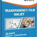 Uinkit OHP Film Overhead Projector Film Single Side Coated Film - 8.5x11" - For Inkjet Printer only Transparency Film