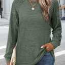 Tunic Sweatshirts for Women Crewneck Lightweight Sweaters Raglan Long Sleeve Shirts Fall Fashion Tops 2026, Size M