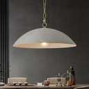 20" Kitchen Pendant Lighting Over Island, Cement Gray Modern Large Pendant Light, Adjustable Hanging Ceiling Light for Kitchen Living Room Dining Room Bedroom Café