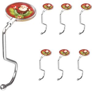 Christmas Stocking Holders Hooks for Mantle Hooks Hanger Christmas Safety Hang Grip Stockings Clip for Christmas Party Decoration, Set of 6