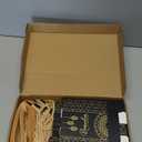 Marspark 30 Pcs Ramadan Mubarak Reusable Gift Bags with Bow, Black Gold Foil Stamping, Eid Mubarak Treat Bags with Handles, Reusable Eid Basket for Gifts Wrapping, Kareem Party Supplies, 14*6*12cm