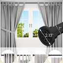 ALLZONE Heavy Duty Tension Shower Curtain Rod 42-83 Inches for Bathroom, Window, Non-Slip, Adjustable with Strong Spring Pole for Closet, Doorway, No Rust, No Drilling, Black