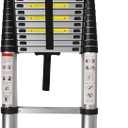 Telescoping Extension Ladder 14.5 FT, Folding Telescopic Aluminum Ladders, Lightweight Collapsible Ladder Step for RV Roof Attic Home, 330 LB Capacity (14.5 FT)