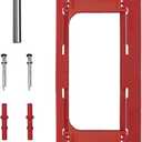 Door Jamb Hinge Jig Compatible with 8 Sizes from 2-1/2" to 6" and 5 Door Thickness from 1-3/8" to 2-1/2", Precise Efficient Hinge Installation (Red)