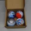 BEIGUO Christmas Crafts 4 Pack Colorful Balls with Modeling Clay Snowman DIY Kit for Kids Boys Girls Christmas Stocking Stuffers Gifts