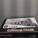 Hot Bee Train Set - Metal Train Toys with Luxury Tracks and Glowing Passenger, Christmas Train Sets for Around The Tree with Smokes, Lights & Sound, Toy Train Set for 3 4 5 6 7+ Years Old Boys Gifts