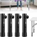 Table Leg Extender, Metal Tables Leg Extensions, Heavy Duty 4 Levels/Heights Steel Folding Tables Legs Supports, Folding Table Legs Extenders for Improving Your Back (4-Pack) (7.8 in /20cm)