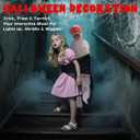 Scary Halloween Decorations,Halloween Decoration Outdoor Cocoon Corpse,Hanging Corpse Decorations Animatronics,Outdoor Sound Effects Dead Body Prop Indoor,Scream Lighted Eyes Prop Yard Tree (White)