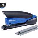 Bostitch Office Executive 3 in 1 Stapler, Includes 210 Staples and Integrated Staple Remover, One Finger Stapling, No Effort, 20 Sheet Capacity, Spring Powered Stapler, Navy Blue