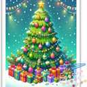 Arttoplus Christmas Tree Paint by Numbers Kit for Adults Beginner-Christmas Adult Paint by Number Kits on Canvas, DIY Acrylic Oil Painting by Numbers for Adults for Gift Home Wall Decor(16x20inch)
