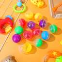 Cabilock 50Pc 1.77 Inch Fillable Empty Round Plastic Capsules for Vending Machines Party Favors DIY Storage Containers for Crafts Candy Holders