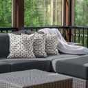Patelai 11 Pcs Waterproof Patio Cushion Covers for Outdoor Sectional Furniture Wicker Rattan Patio Sofa Couch Chair Seat Pillow Slipcovers, 3 Sizes Covers Only (25.4 x 25.4X 3.54,Gray)