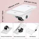 24 Pcs Self Adhesive Wheels Mini Fixed Wheels Caster Boxes Caster for Box Bottom Storage Rack DIY Toy Car Bin Storage(Classic Style)