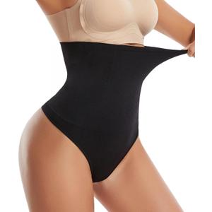 Dulchany Thong Shapewear Tummy Control Underwear for Women Seamless Body Shaper Panties, Medium