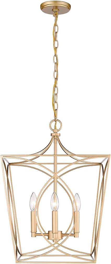 ML Lighting Tracy - 4 Light Pendant-21.9 Inches Tall and 15.87 Inches Wide-Painted Modern Gold Finish -Traditional Installation
