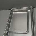 Nordic Ware Naturals 3 Piece Set - USA Made Aluminum Commercial Quality Sheet Pan for Baking or Roasting, Encapsulated Galvanized Steel Rim Prevents Warping; Half Sheet, Jelly Roll and Quarter Sheet