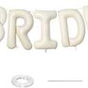 40 Inch Beige BRIDE Balloons Bachelorette for Bridal Shower, Cream White Sand Bride Mylar Foil Banner Letter Sign, Bridal Balloon Banner for Wedding Engagement Bride To Be Party Favors Decorations