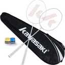 Badminton Racket Professional Graphite Shaft Badminton Set 2 Super Lightweight Shuttlecock Racquet for Training, Sports and Entertainment