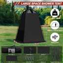 Camping Shower Tent, 7.9 FT Extra Tall Oversize Privacy Tent, Portable Outdoor Bathroom Toilet Tent with Floor, Easy Set Up Privacy Shelter for Dressing, Hiking, Fishing, UPF50+, 63" L x 63" W x 94.5"
