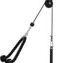 LFJ LAT Pull Down and Lift Weight Pulley System Cable Machine Pulley Attachment for Triceps Pull Down, Biceps Curl, Back, Forearm, Shoulder Home Gym Equipment