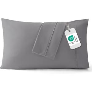 Bedsure Silver Grey Pillowcase Set - Standard Size (20x26 inches) Bed Pillow Cover - Brushed Microfiber, Wrinkle, Fade & Stain Resistant - Envelop Closure Pillow Case Set of 2