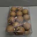 Yunlly 24 Pcs Textured Christmas Ball Ornaments 2.36'' Neutral Christmas Tree Decor Modern Vintage Brown Hanging Decor Shatterproof Home Ornaments for Rustic Large Farmhouse (Retro Brown)