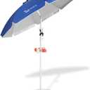 6.5ft Sun Shade Umbrella, Portable Umbrella with Stand for Sports, Adjustable and Lightweight, Sun Protection, Royal Blue
