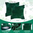 St Patricks Day Throw Pillow Covers Decorations 18x18 in 2-Piece Set,Green Pillow Covers Linen Spring Pillow Case Home Sofa St Patricks Day Decor.
