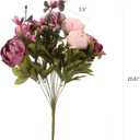 Duovlo Fake Flowers Vintage Artificial Peony Silk Flowers Wedding Home Decoration,Pack of 1 (New Sweetened Bean)