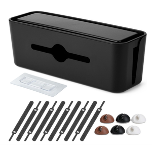 Bates Cable Management Box, Small, Cable Organizer Box, Cord Organizer Box, Cable Box Organizer, Cord Management Box, Cord Hider Box, Cord Box for Wires on Floor, Power Strip Cover Box Baby Proof