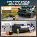 PCP Air Compressor 4500 PSI 300Bar with Auto Shut-Off Portable High Pressure Pump 12V DC 110V AC Dual Power Built-in Cooling Fan 300W for Paintball Scuba Tank