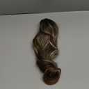 FELENDY Ponytail Extension Claw 18" 20" Curly Wavy Straight Clip in Hairpiece One Piece A Jaw Long Pony Tails for Women Dark Brown Mix Ombre Blonde