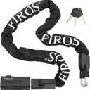 FIROS Bike Chain Lock 4FT Hardened Steel Bike Lock 0.31inch/8mm Thick Bike Chain Lock with Key Bike Locks Heavy Duty Anti Theft Bicycle Lock for Mountain City or Electric Bike Bicycle, Motorcycle (Black)