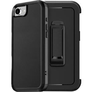 for iPhone 16e Case Heavy Duty Rugged Military-Grade Drop-Proof Ultimate Protection Unmatched Durability for iPhone 16e Case 6.1 inch(Black+Belt)