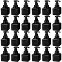 Domensi 24 Pcs Foam Pump Bottle Foaming Soap Dispenser Empty Travel Foaming Dispenser 8.5 oz Refillable Hand Soap Plastic Pump Bottle Travel Clear Container for Bathroom Vanities (Whole Black)