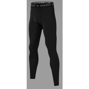 361 tights men's elastic bottoming fitness clothes for running (3X-Large, Black/White)