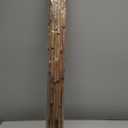 Art3d Natural Bamboo Wall Panel for Interior Wall Decor, Renewable Pole Wrap Wainscoting Paneling for Wall Ceiling Furniture Cabinet Office, 48 x 96 Inch - Dark Burned