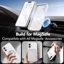 GONEZ Magnetic for iPhone 17 Case, [Compatible with MagSafe] Anti-Scratch Microfiber Lining & Screen Protector, Silicone Camera Control, Shockproof Slim Phone Cover 6.3 inch, White