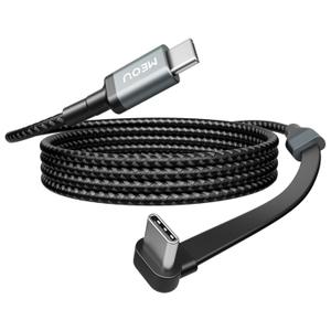 USB C Cable 3.3ft, 60W Type C Charger Fast Charging, Nylon Braided Right Angle USB C Cable, 90 Degree C Cord Charger for iPhone 16/15 Pro Max, Apple MacBook Pro, iPad, Pixel, Samsung
