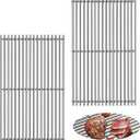 KEESHA 7528 Grill Grates Replacement 304 Stainless Steel Cooking Grate for Weber Genesis E310 E320 E330 S310 S320 S330 EP310 EP320 EP330 Grills 19.5'' x 12.9'' - 2 Pack
