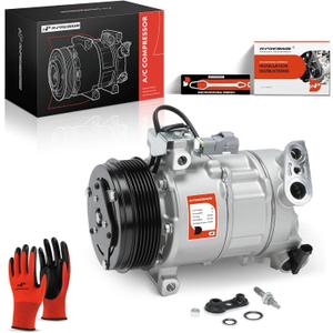 A-Premium A/C Compressor with Clutch Compatible with Jeep Renegade 2.4L 2015-2021, Fiat 500X 1.4L 2.4L 2016-2018, 6SBU14C Compressor