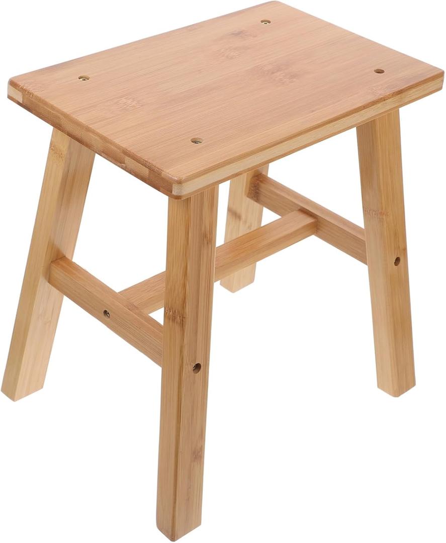 Small Wooden Stool Lightweight and Sturdy Step Stool for Adults Versatile Shoe Bench Minimalist Design for Home Decor for Garden and Makeup Use