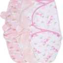 The Peanutshell Swaddle Set for Baby Girls - Rainbow and Unicorn - 3 Pack (S/M - 0-3 Months)