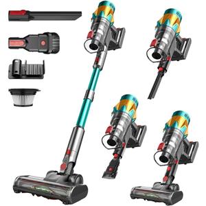 SPZTJK Cordless Vacuum Cleaner, 550W 65Kpa 40Mins Vacuum Cleaners for Home, LED Screen Stick Vacuum Cleaners, Anti-Tangle 1.2L Dust Cup, 4 in 1 Lightweight Vacuum for Hardwood Floor Carpet Pet Hair