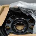 Rough Country Black Steel Wheel - 17x9, 6x5.5 Bolt Pattern, 12mm Offset, 4.25 Bore, Heavy-Duty D-Window Off-Road Rim for Trucks & Jeeps