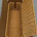 YECAYE Handwoven Rattan Style Cable Management WavyWeave Box, Decorative Storage Cord Organizer Box for Power Strips & Cords, Cord Hider for Home, Kids & Pet Safety, DIY-Friendly Cord Management