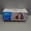 3-in-1 Neck Massager Pillow with Heating and Cervical Traction - Deep Tissue Massage for Pain Relief, Ergonomic Shoulder Massage Pillow, Neck Hump Corrector Ideal Gift for Women and Men Corded