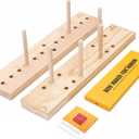 SACATR Bow Maker for Ribbon for Wreaths, Wooden Ribbon Bow Maker Tool for Christmas Bows, Hair Bows, Creating Gift Bows, Party Decorations, Corsages, Various Crafts (with Instructions)