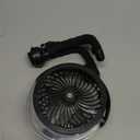 Misting Stroller Fan, 6000mAh Battery Operated Portable Fan with Light & 360 Pivoting, Personal Fans with Flexible Tripod for Baby, Office, Travel,Treadmill,Outdoors (Black)